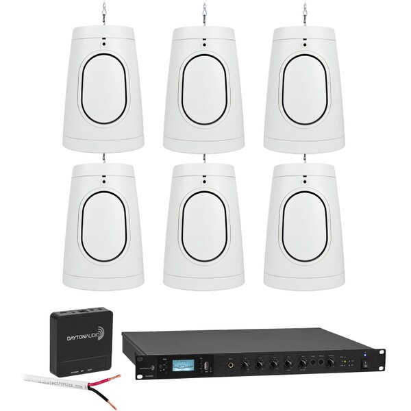 Main product image for Commercial Six Speaker Sound System for Small Cafe Bar Restaurant Brewery Starter Package with FREE Wi-Fi Streamer Whit300-6648